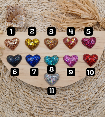 Petites fleurs glitter pour créoles