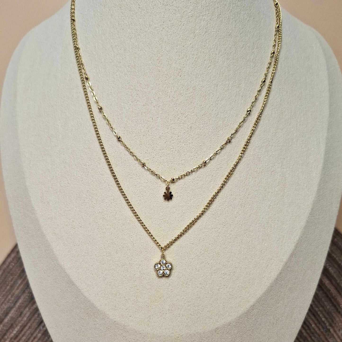 Collier double "Little flower"