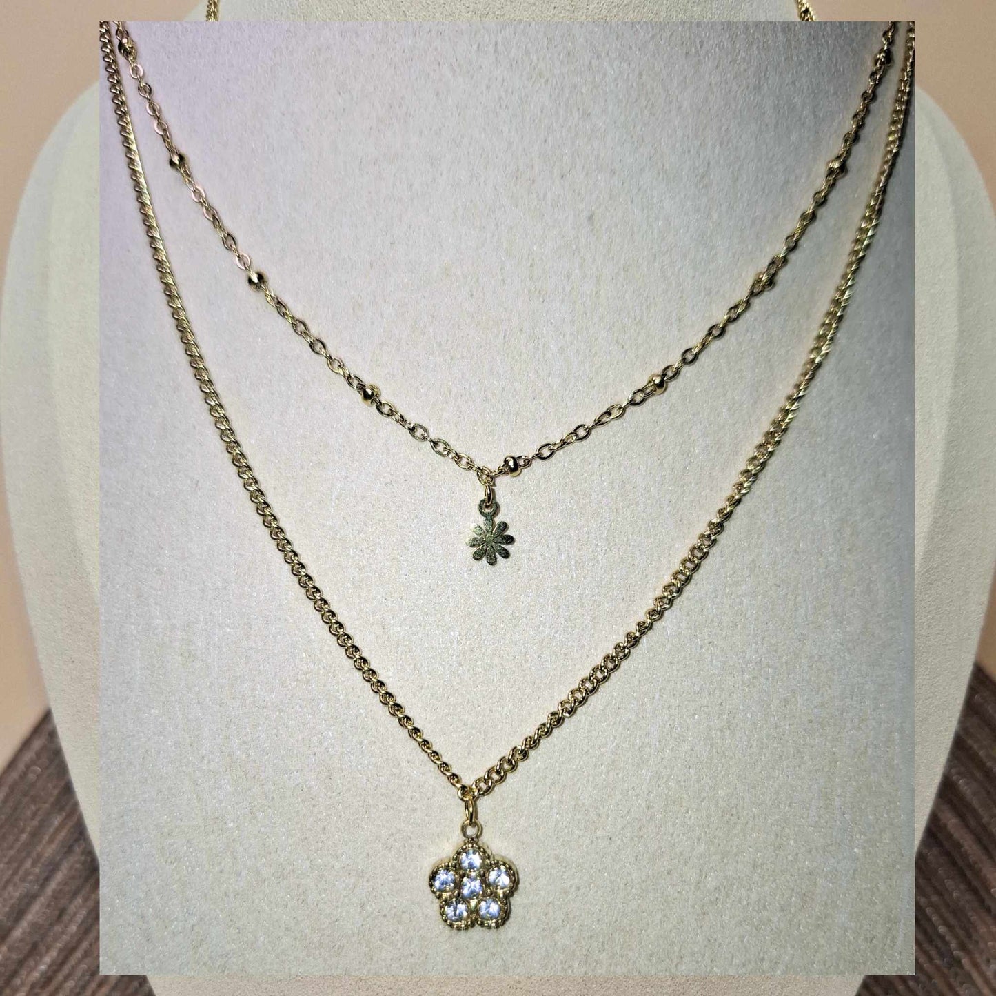 Collier double "Little flower"