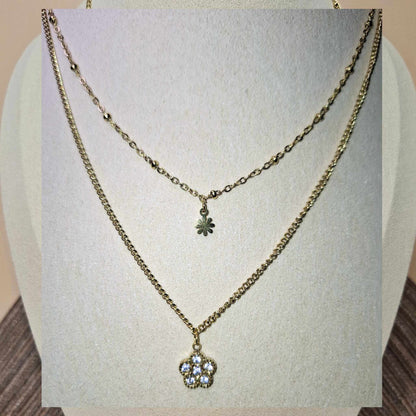Collier double "Little flower"