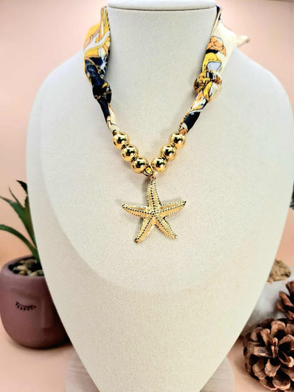 Collier foulard "étoile de mer"