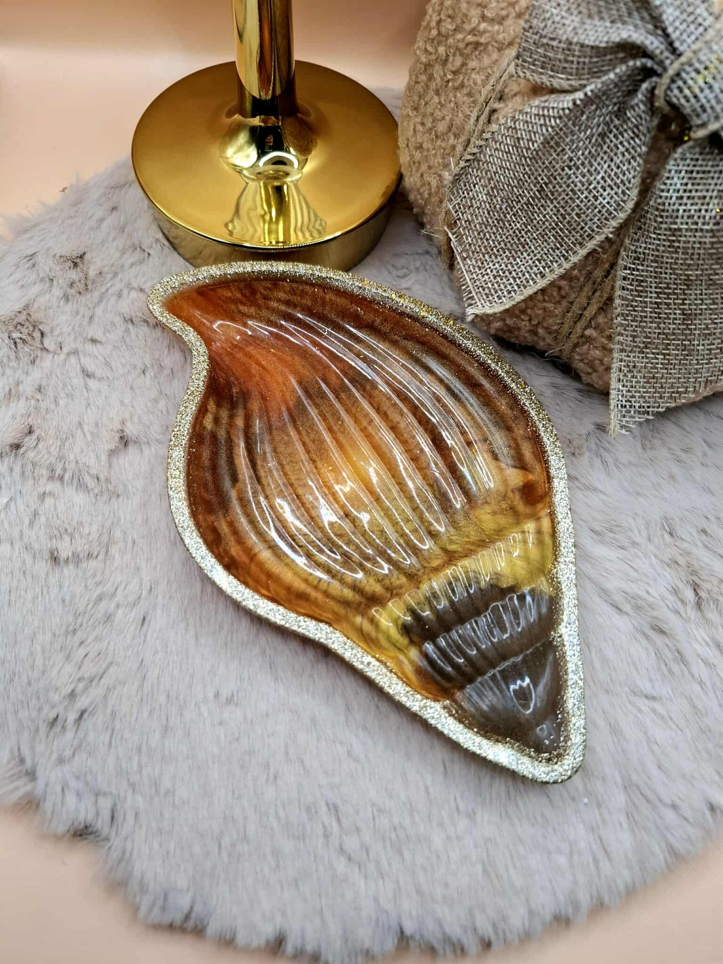 Plateau coquillage en résine époxy