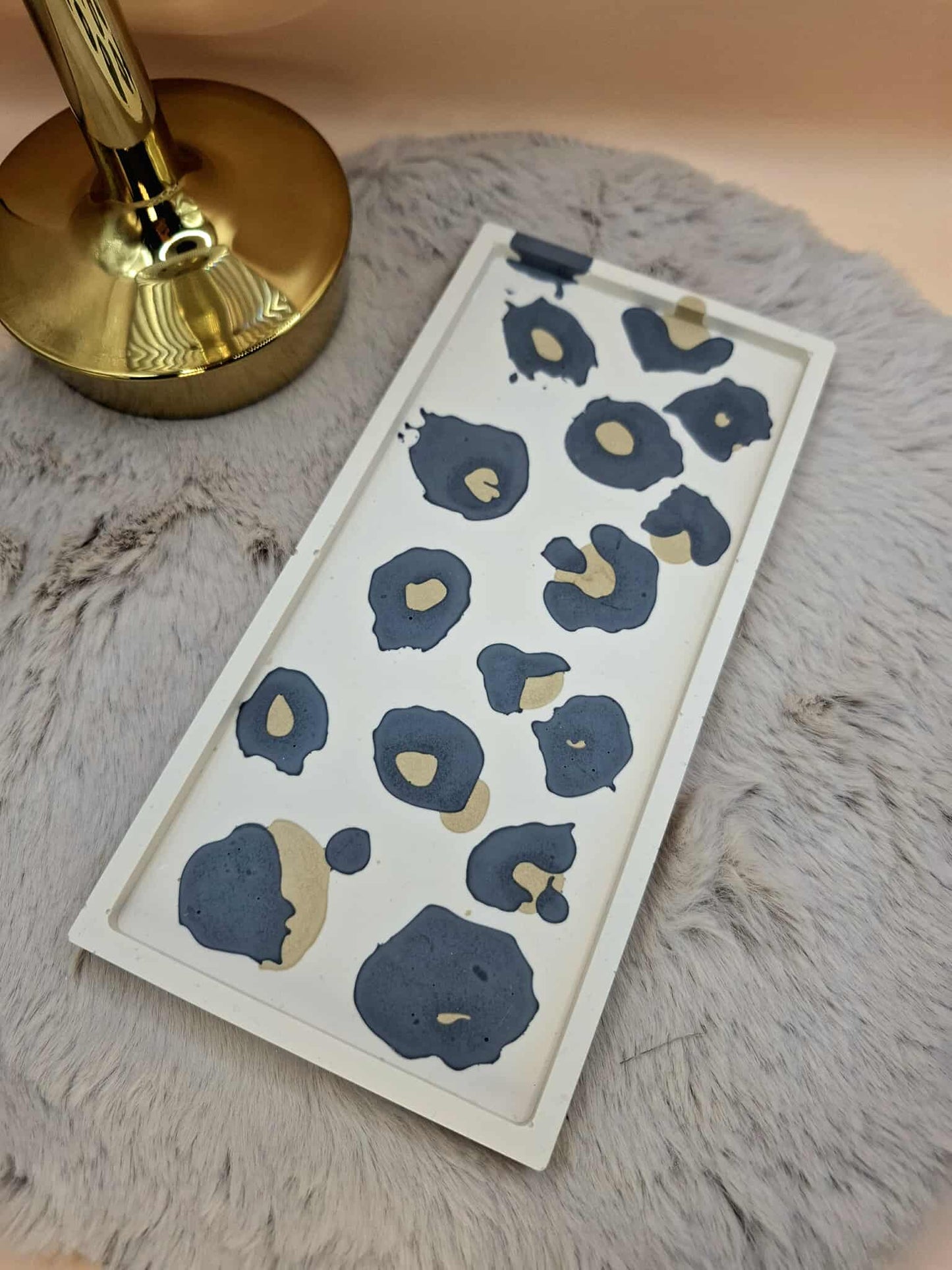 Plateau rectangle léopard