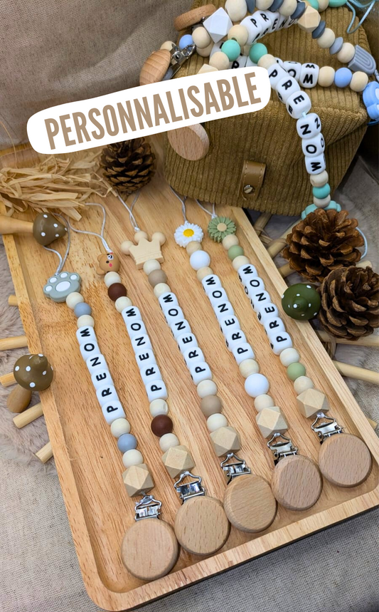Accroche tétine personnalisable