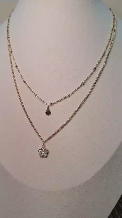Collier double "Little flower"